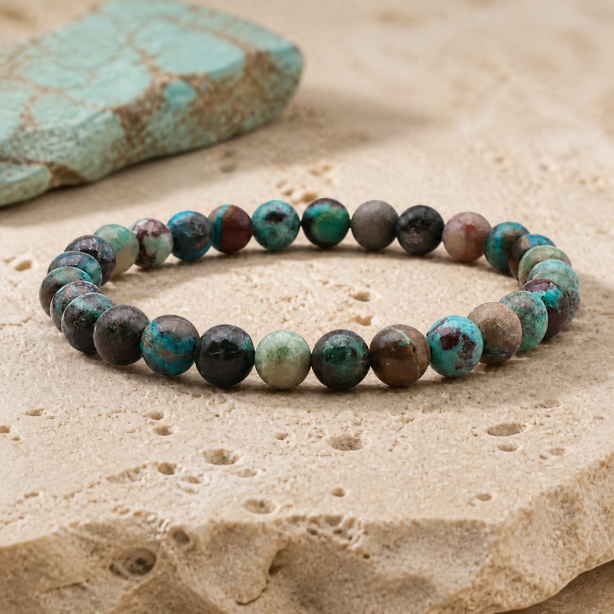 Bracelet Chrysocolle 6 mm – Calme Assuré