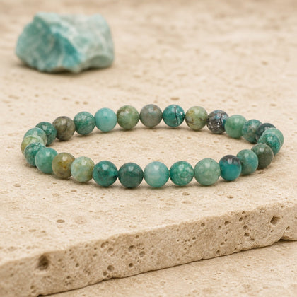 Bracelet Chrysocolle 6 mm – Parole Mesurée