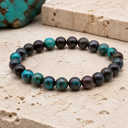 Bracelet Chrysocolle 8 mm – Heure Tranquille