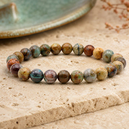Bracelet Chrysocolle 8 mm – Instant Suspendu