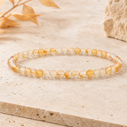 Bracelet Citrine 4 mm – Abondance Simple