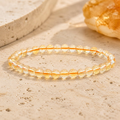 Bracelet Citrine 6 mm – Enthousiasme Vif