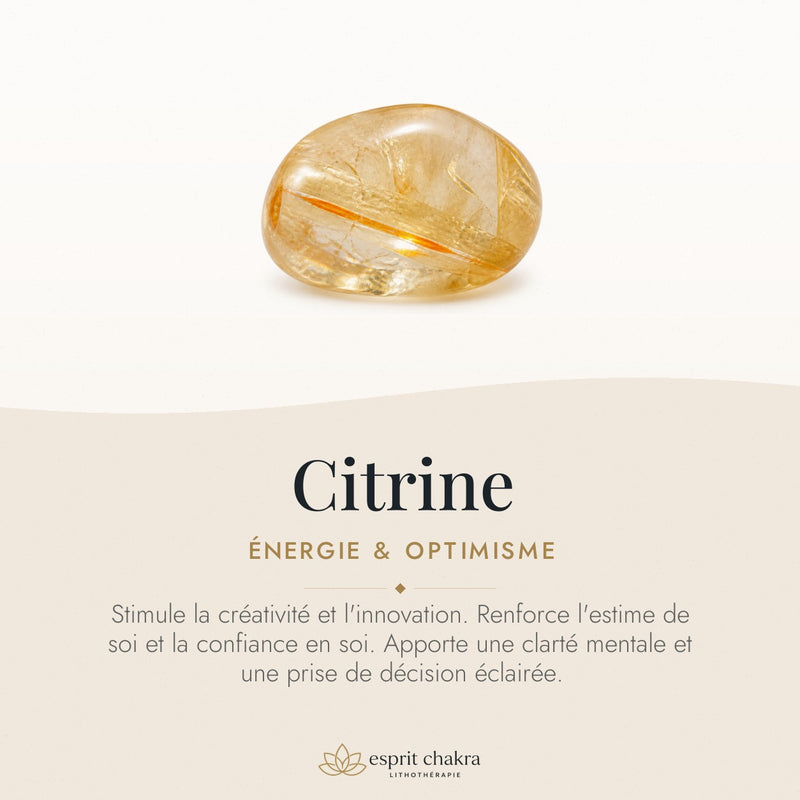 Bracelet Citrine 8 mm – Saison Douce