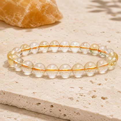 Bracelet Citrine 8 mm – Saison Douce
