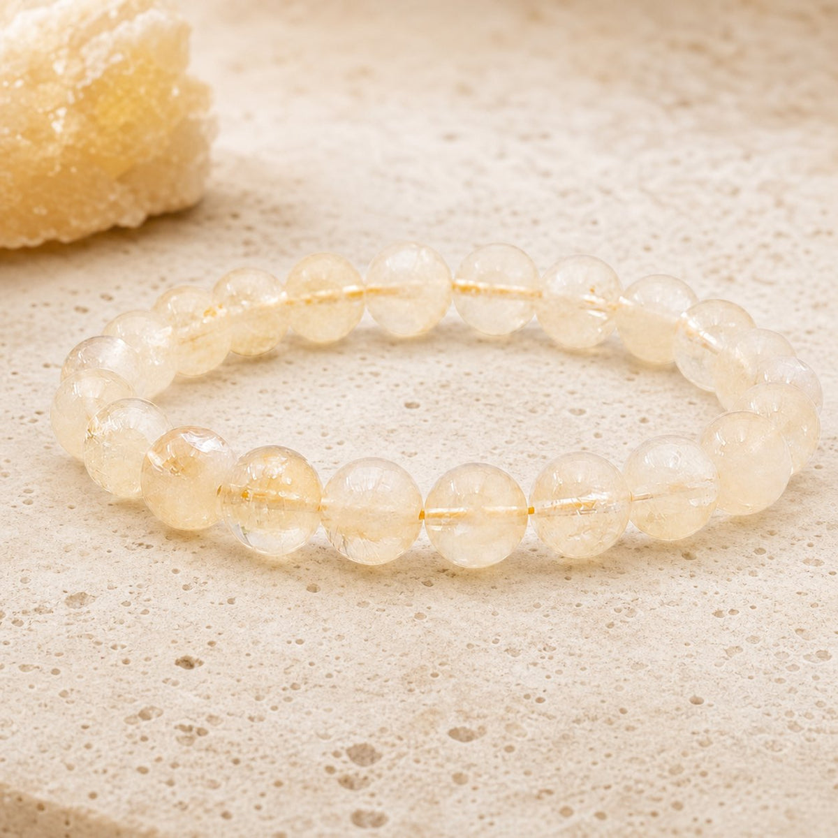Bracelet Citrine 8 mm – Temps Suspendu