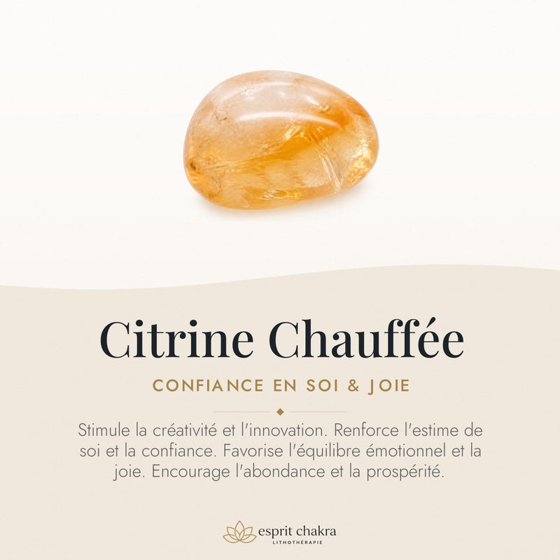 Bracelet Citrine Chauffée 6 mm – Matin Serein