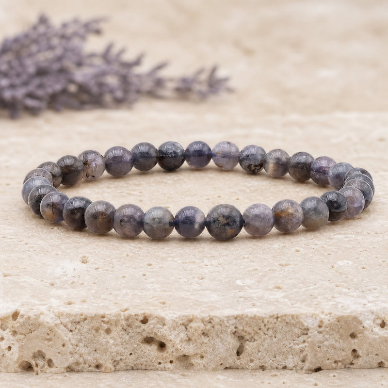 Bracelet Cordiérite 6 mm – Intuition Marine