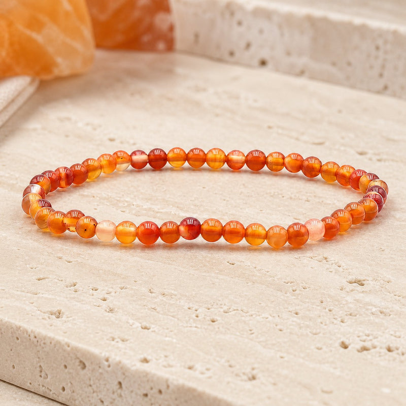Bracelet Cornaline 4 mm – Élan Vaillant