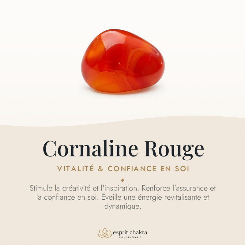 Bracelet Cornaline 6 mm – Midi Doux