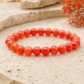Bracelet Cornaline Rouge 8 mm – Désir Ardent