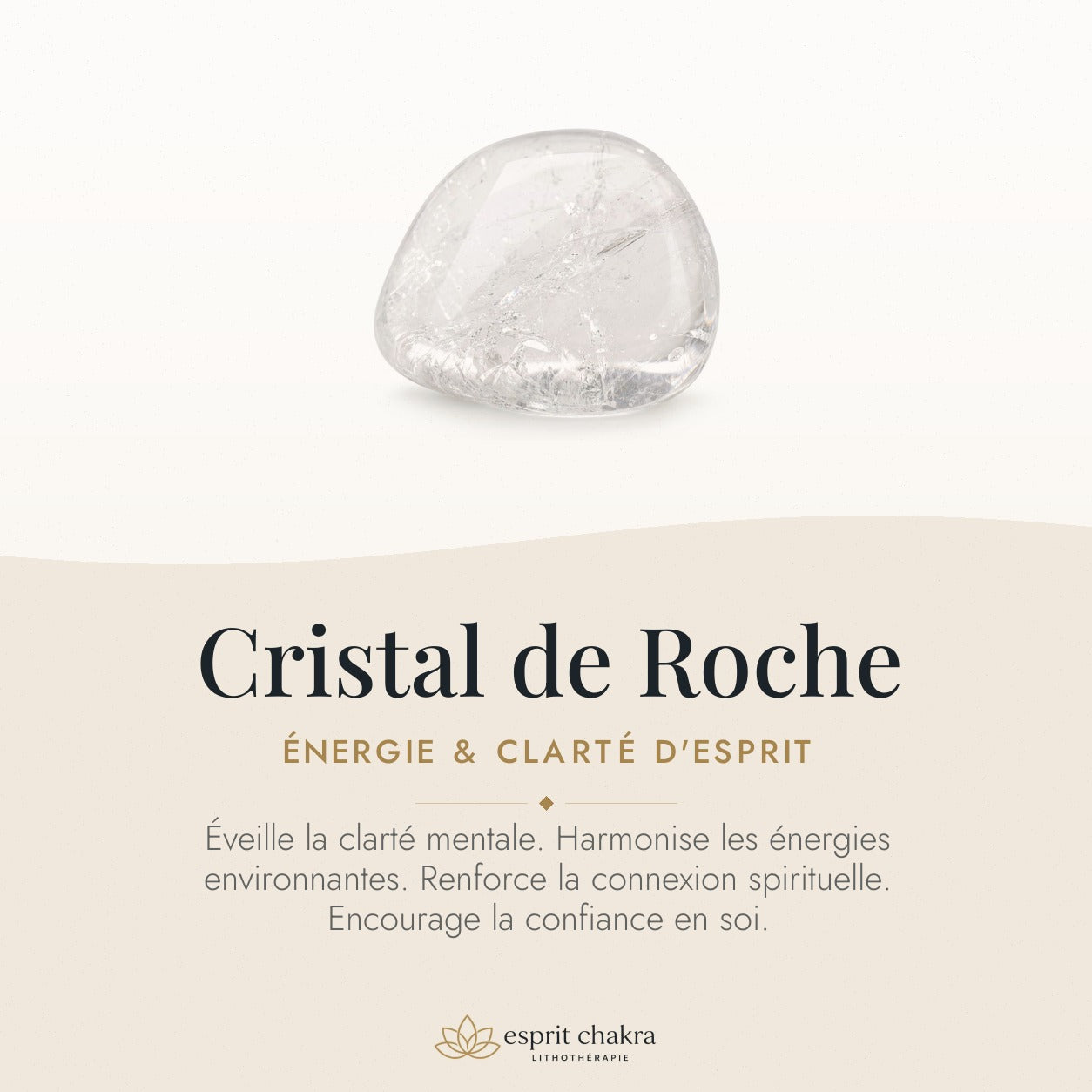 Bracelet Cristal de Roche 4 mm – Regard Clair — vertus de la pierre
