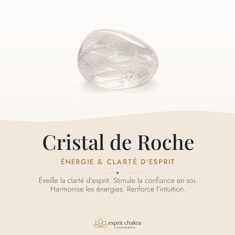 Bracelet Cristal de Roche 6 mm – Netteté de l’Esprit
