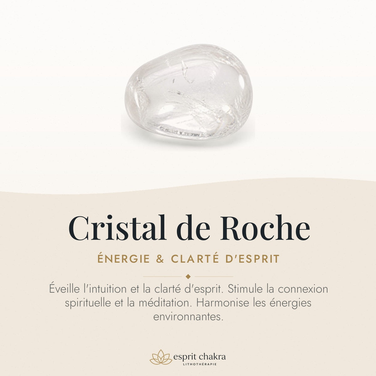 Bracelet Cristal de Roche 6 mm – Simplicité Limpide — vertus de la pierre