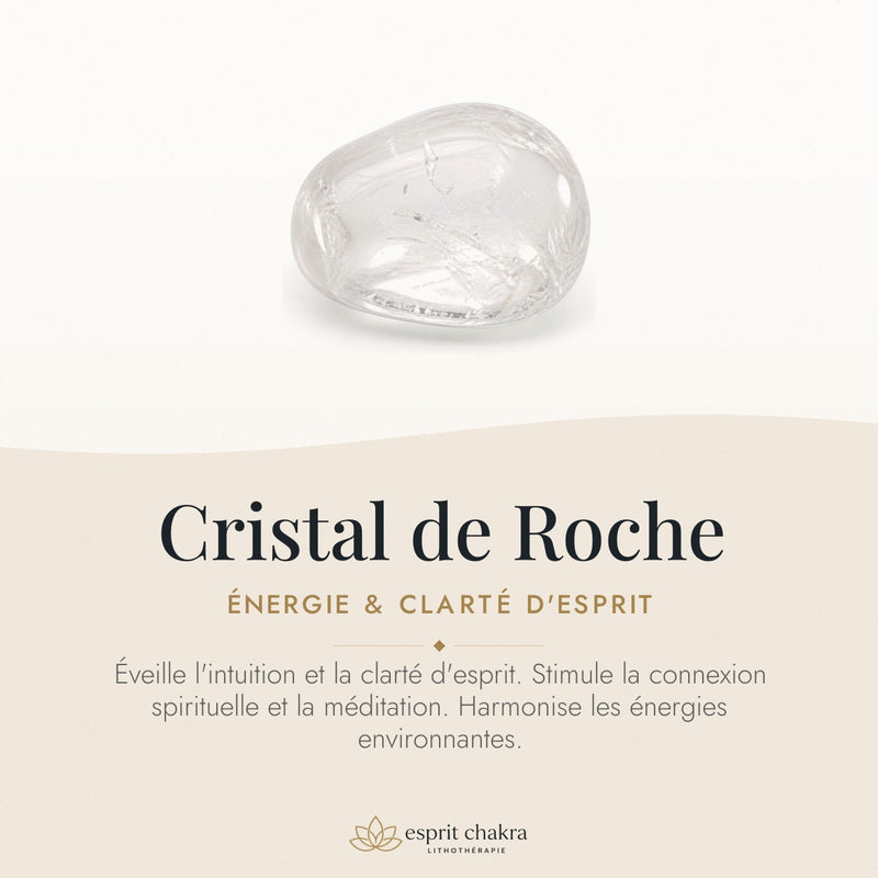 Bracelet Cristal de Roche 6 mm – Simplicité Limpide