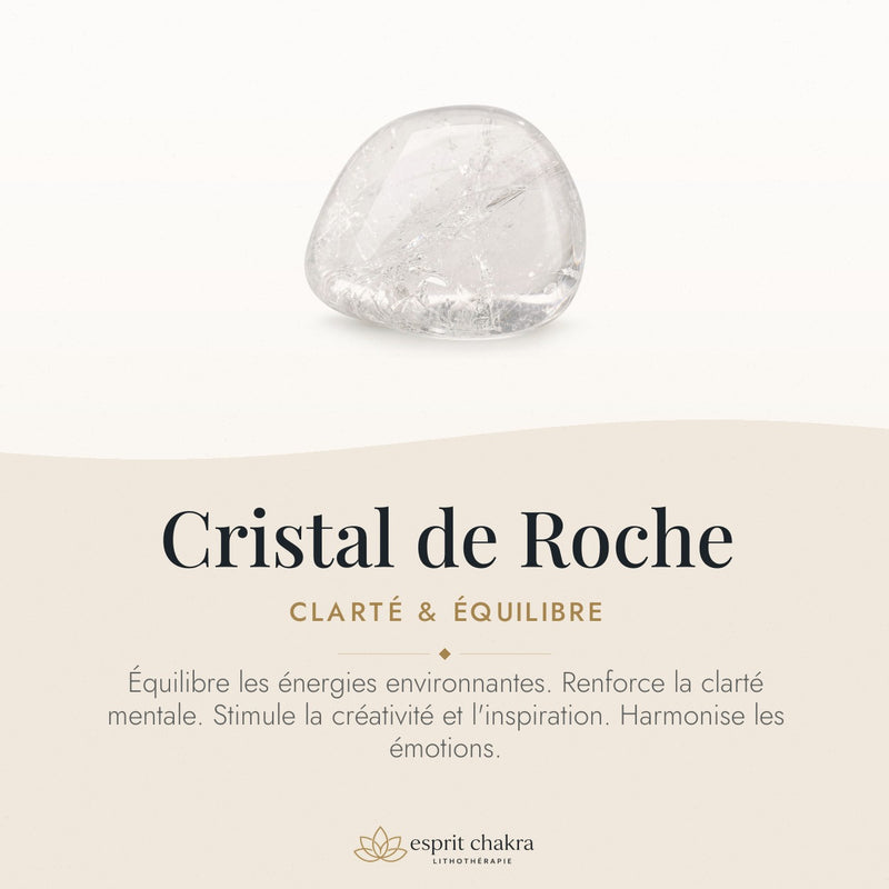 Bracelet Cristal de Roche 8 mm – Aube Douce