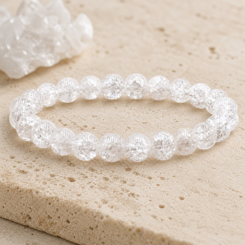 Bracelet Cristal de Roche 8 mm – Soir Paisible