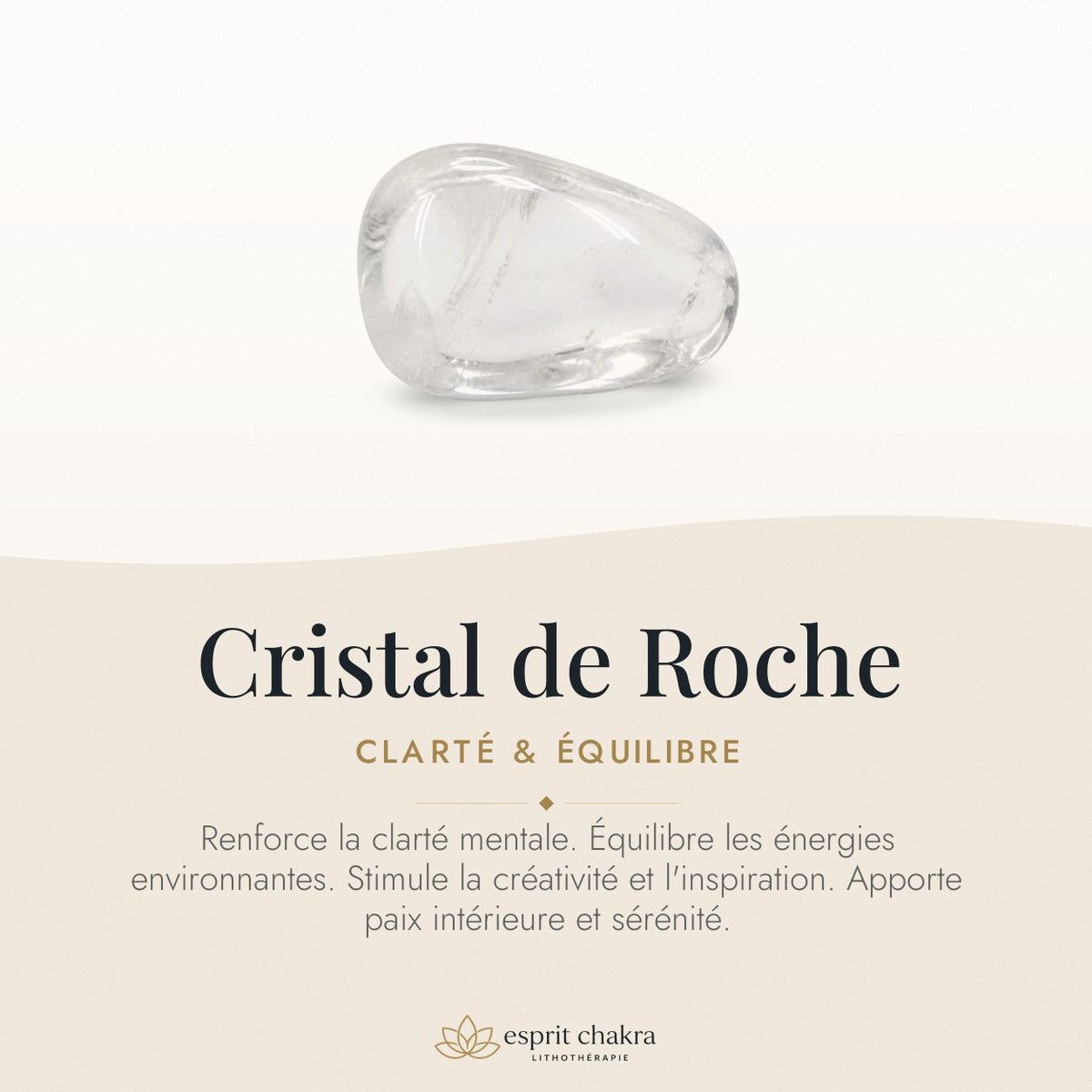 Bracelet Cristal de Roche 8 mm – Soir Serein — vertus de la pierre
