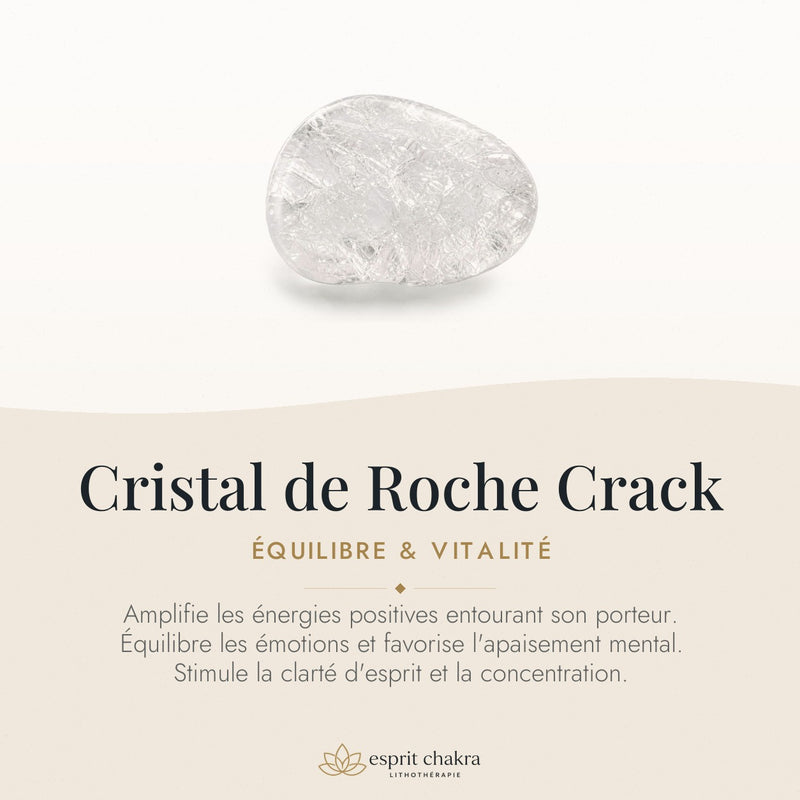 Bracelet Cristal de Roche Crack 4 mm – Éclat de l’Instant