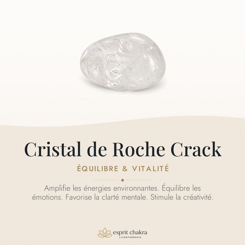 Bracelet Cristal de Roche Crack 6 mm – Aube Sereine
