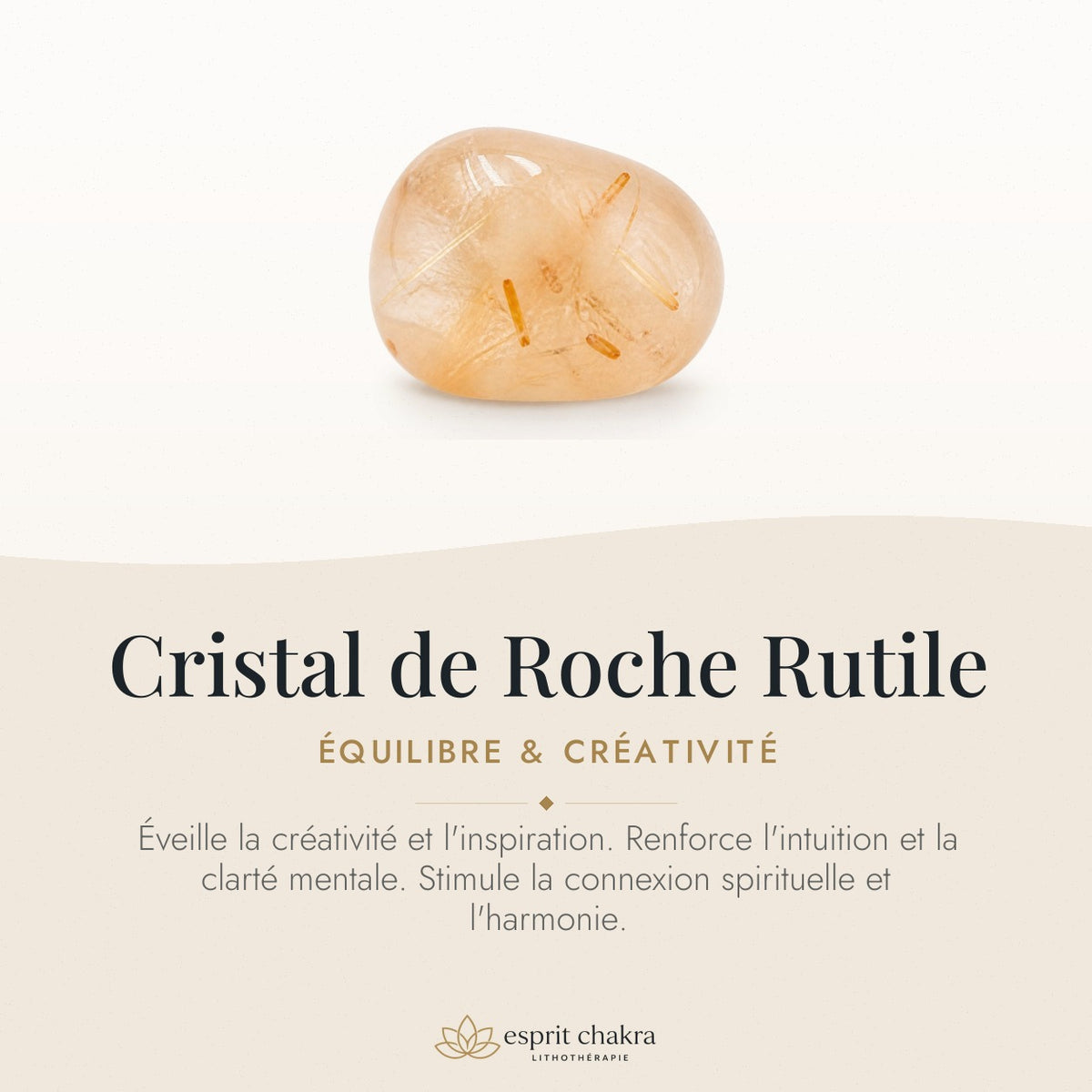Bracelet Cristal de Roche Rutile 6 mm – Intuition Nette — vertus de la pierre