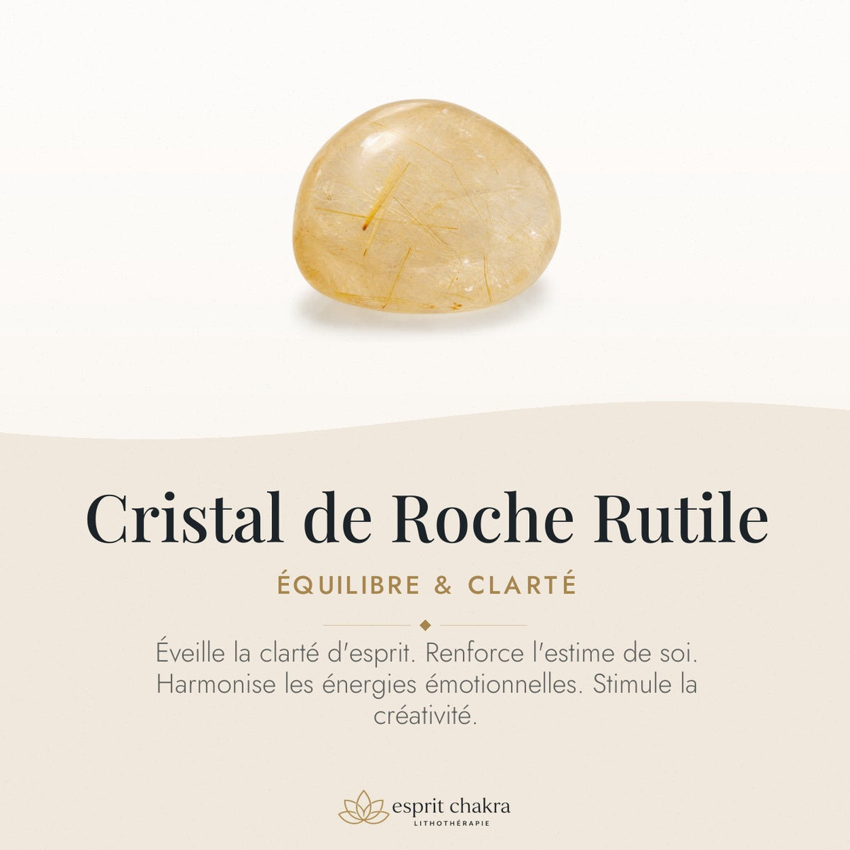 Bracelet Cristal de Roche Rutile 8 mm – Veille Douce — vertus de la pierre