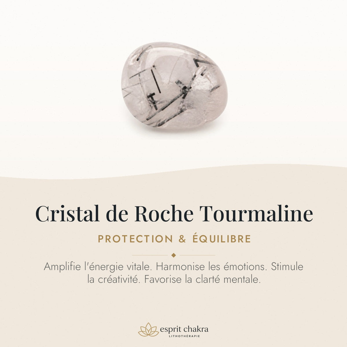 Bracelet Cristal de Roche Tourmaline 6 mm – Clarté Protégée — vertus de la pierre