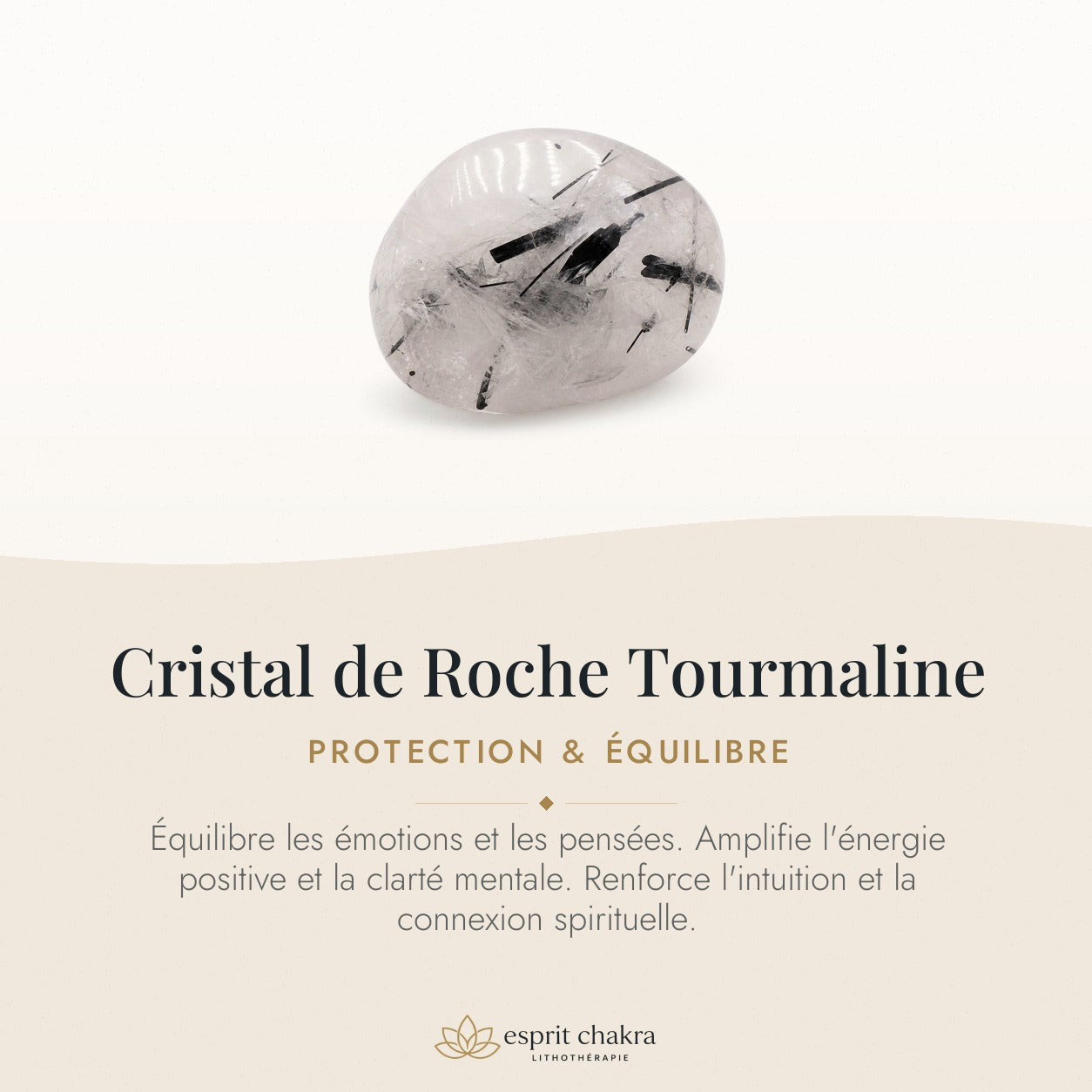 Bracelet Cristal de Roche Tourmaline 8 mm – Attache Douce — vertus de la pierre