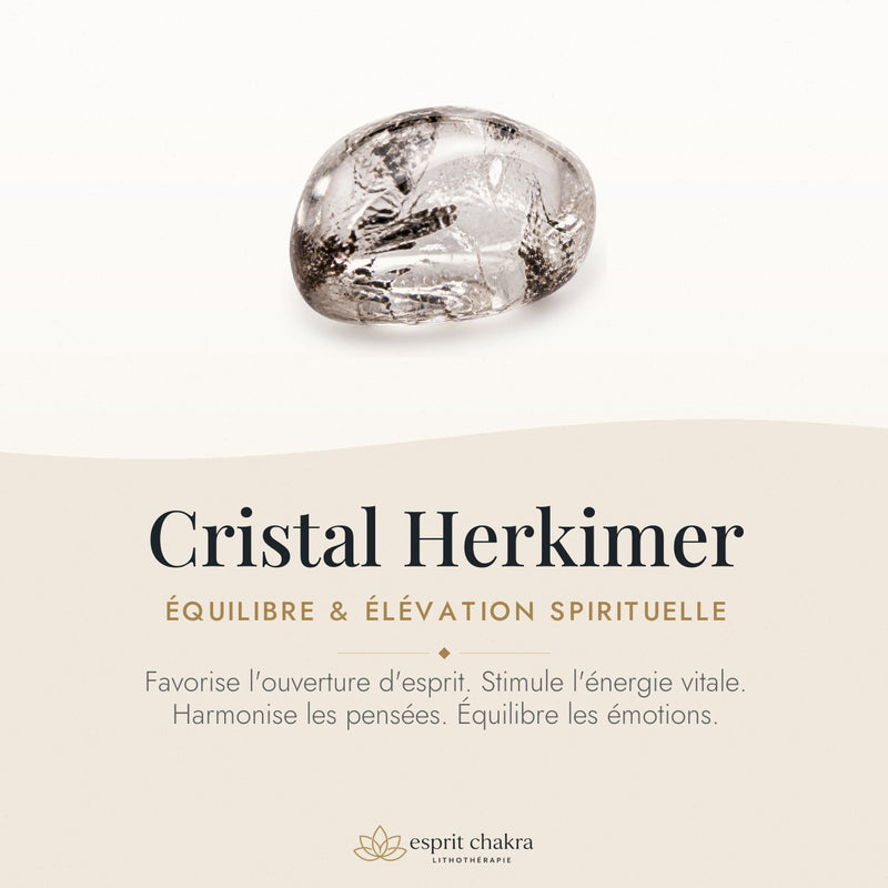 Bracelet Cristal Herkimer 6 mm – Élévation du Rêve
