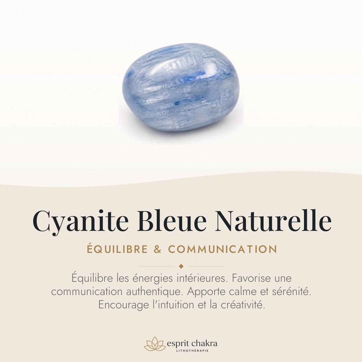 Bracelet Cyanite Bleue 6 mm – Justesse de la Parole — vertus de la pierre