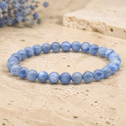 Bracelet Cyanite Bleue 6 mm – Justesse de la Parole