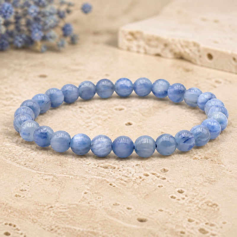 Bracelet Cyanite Bleue 6 mm – Justesse de la Parole