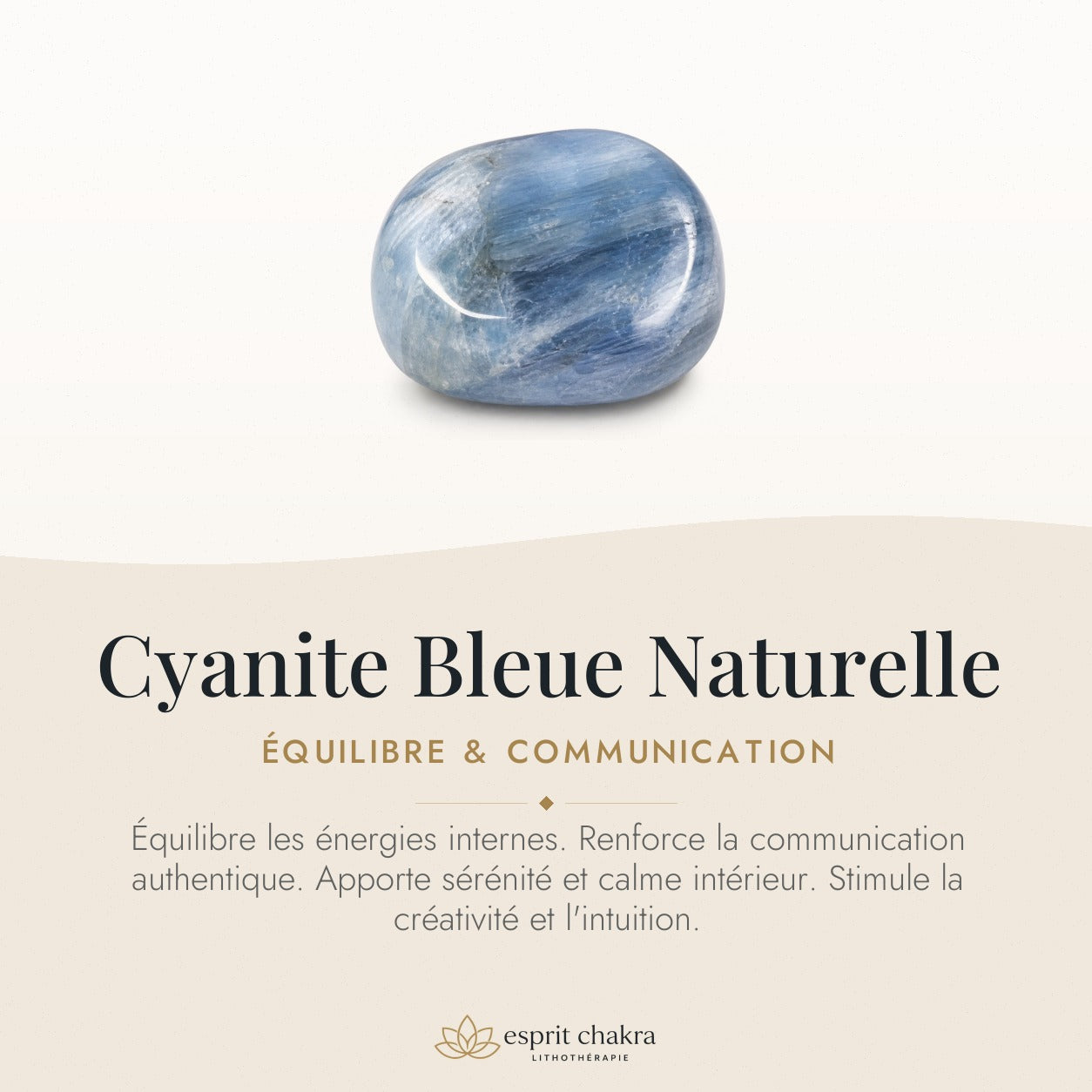 Bracelet Cyanite Bleue 8 mm – Accord Sincère — vertus de la pierre