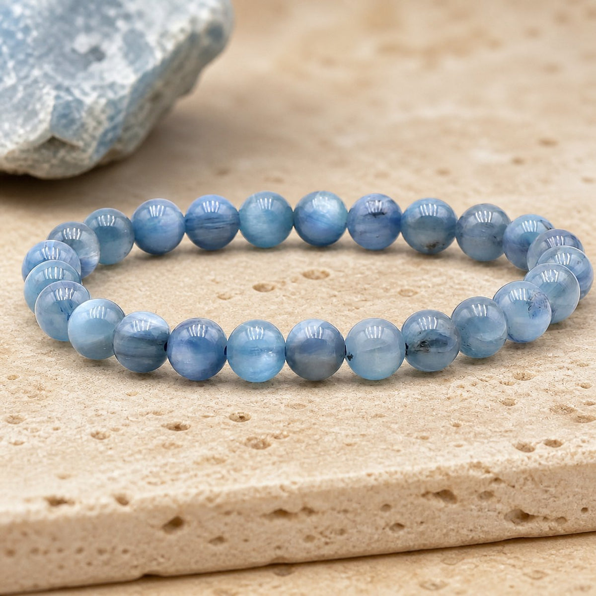 Bracelet Cyanite Bleue 8 mm – Accord Sincère