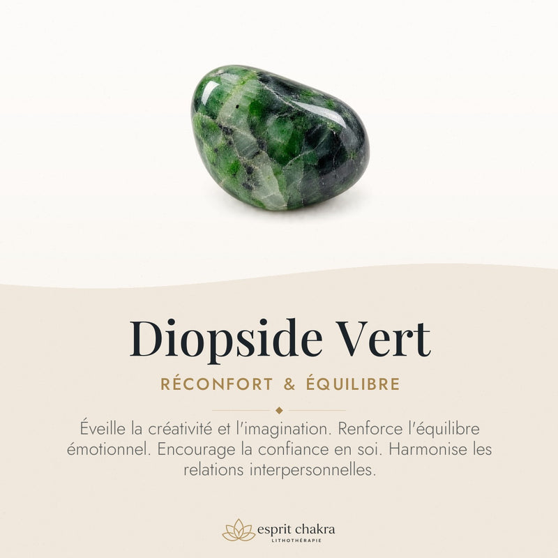 Bracelet Diopside Vert 6 mm – Rencontre Simple