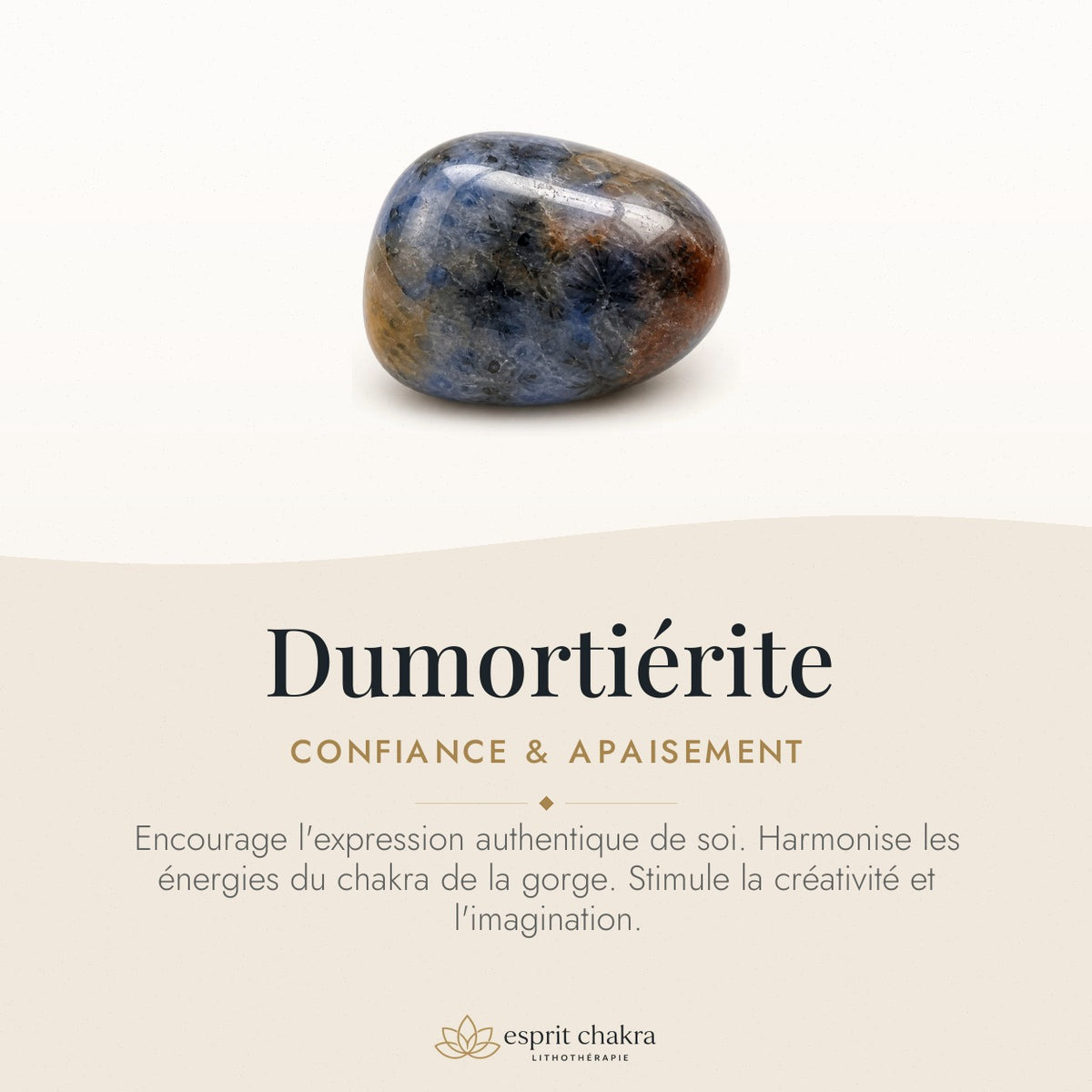 Bracelet Dumortierite 6 mm – Constance Confiante — vertus de la pierre