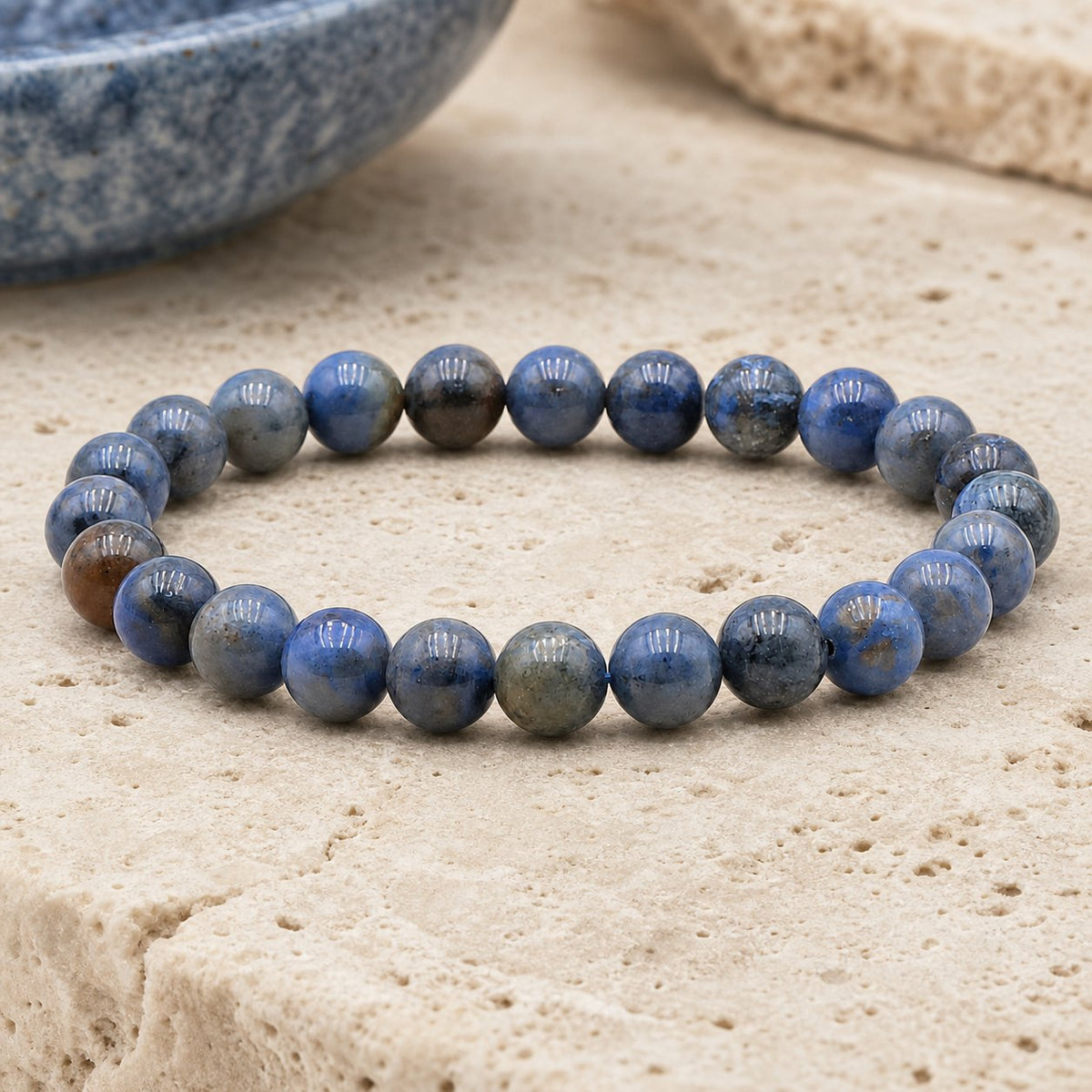 Bracelet Dumortiérite 8 mm – Partage Simple