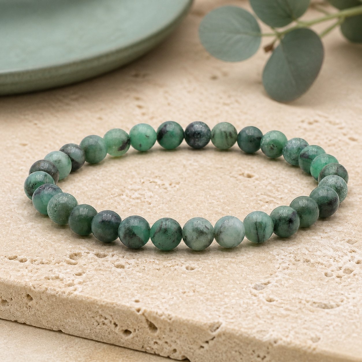 Bracelet Émeraude 6 mm – Amour Durable