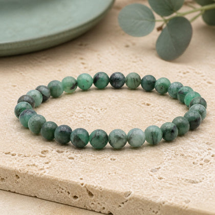Bracelet Émeraude 6 mm – Amour Durable