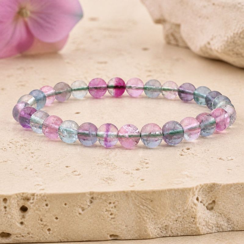 Bracelet Fluorine multicolore 6 mm – Accueil Simple