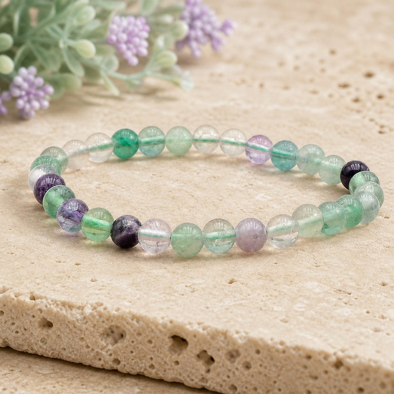 Bracelet Fluorine Multicolore 6 mm – Ordre Retrouvé