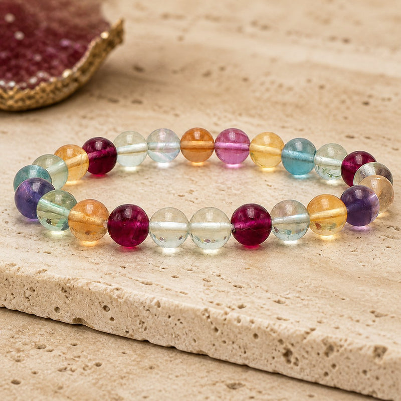 Bracelet Fluorine Multicolore 8 mm – Accueil Serein