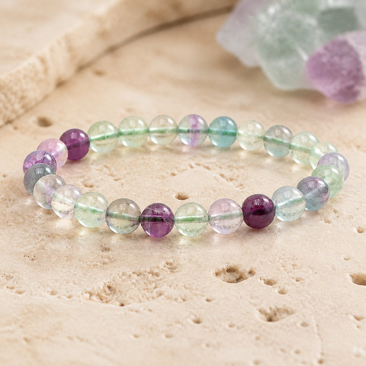 Bracelet Fluorine Multicolore 8 mm – Harmonie des Différences
