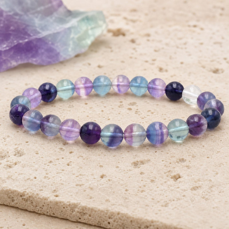 Bracelet Fluorine Multicolore 8 mm – Sérénité des Choix
