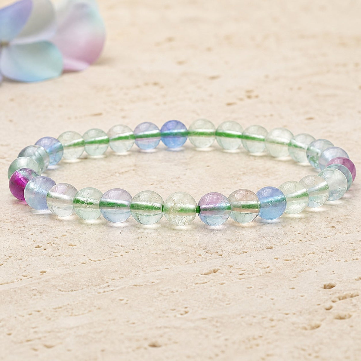 Bracelet Fluorine Verte 6 mm – Calme de l’Attention