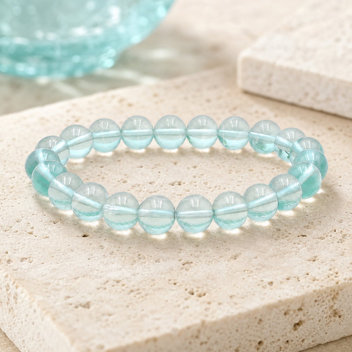 Bracelet Fluorine Verte 8 mm – Légèreté de l’Esprit