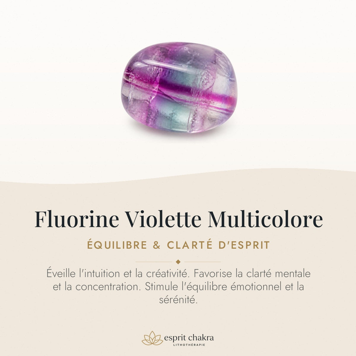 Bracelet Fluorine Violette 6 mm – Lucidité Tendre — vertus de la pierre