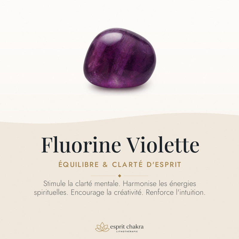 Bracelet Fluorine Violette 8 mm – Amitié Douce