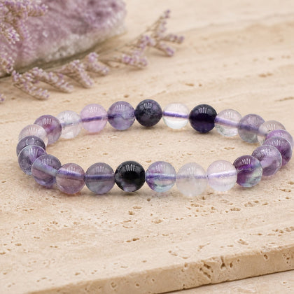 Bracelet Fluorine Violette 8 mm – Amitié Fidèle