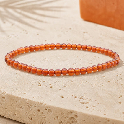 Bracelet Grenat Brun Hessonite 4 mm – Lucidité de l’Instant