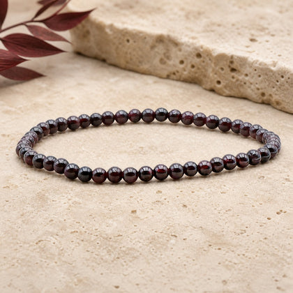 Bracelet Grenat Rouge 4 mm – Ferveur Fidèle